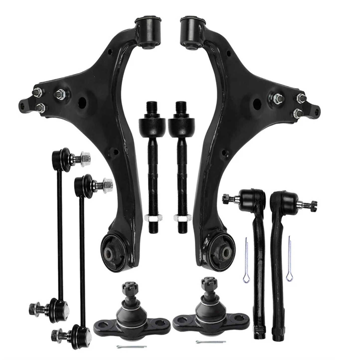 10pc K641580 K641581 ES800229 ES800230 EV800228 K750032 K500074 Front Lower Control Arm Suspension Kit for Hyundai Elantra 2009 2010 2011 2012