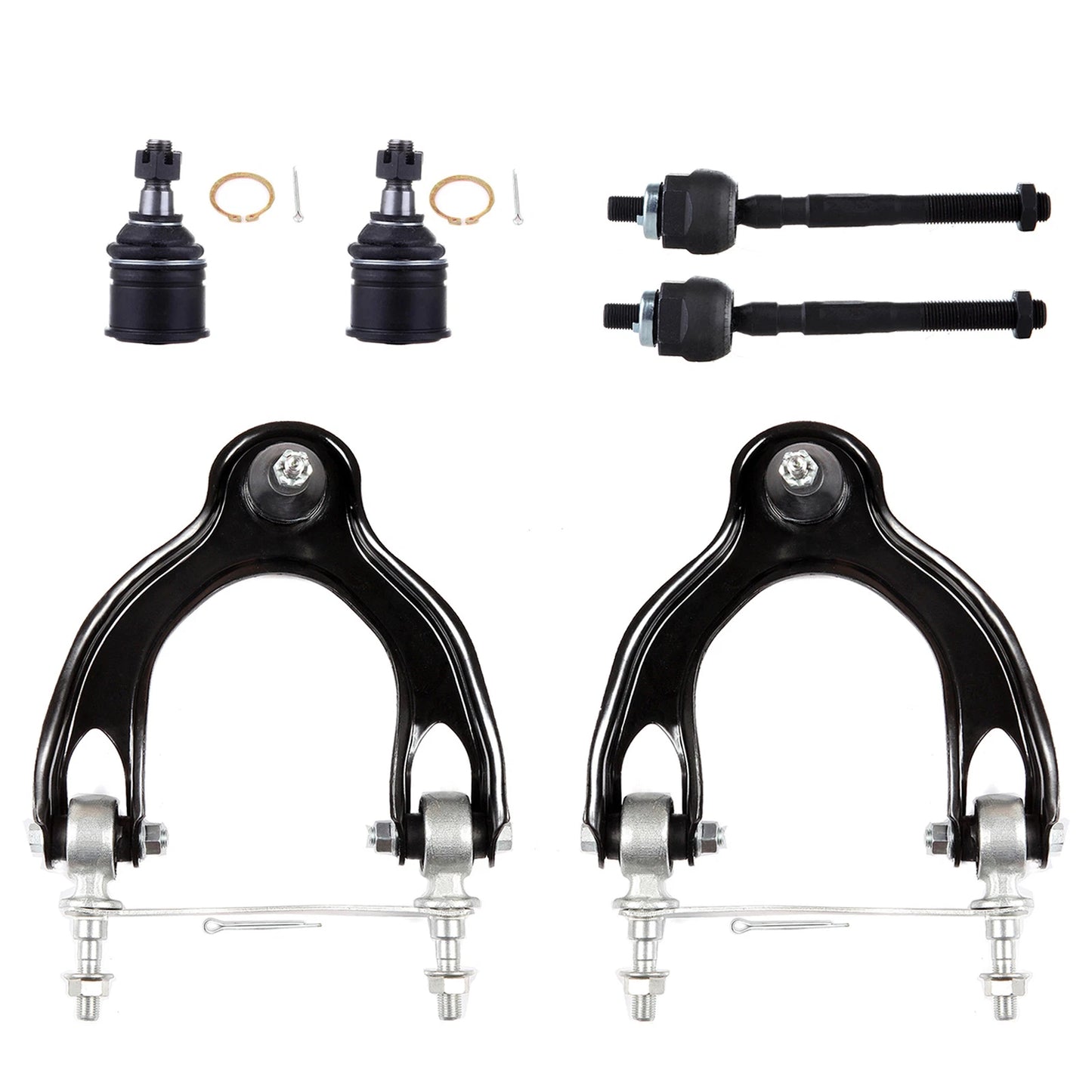 6pc K90448 K90449 K9802 EV299 Front Upper Control Arm And Ball Joint Kit For Honda Civic 1992 1993 1994 1995 for Acura Integra 1994 1995 1996 1997 1998 1999 2000 2001