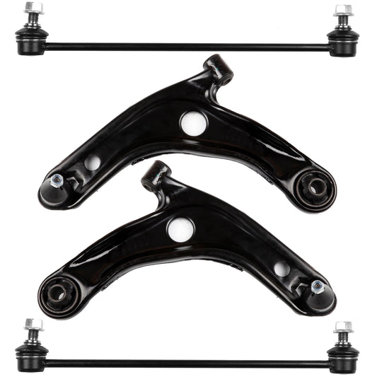 4pc K620572 K620573 K80879 Front Lower Control Arms Ball Joints and Sway Bar Links For TOYOTA YARIS 2007 2008 2009 2010 2011 2012 2013 2014