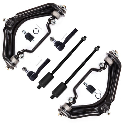 8pc K620224 K620225 ES3461 EV422 K8695 Front Upper Control Arm with Ball Joint Tie Rod for Ford Explorer 2002-2003 for Mercury Mountaineer 2002-2003