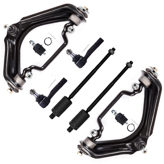 8pc K620224 K620225 ES3461 EV422 K8695 Front Upper Control Arm with Ball Joint Tie Rod for Ford Explorer 2002-2003 for Mercury Mountaineer 2002-2003