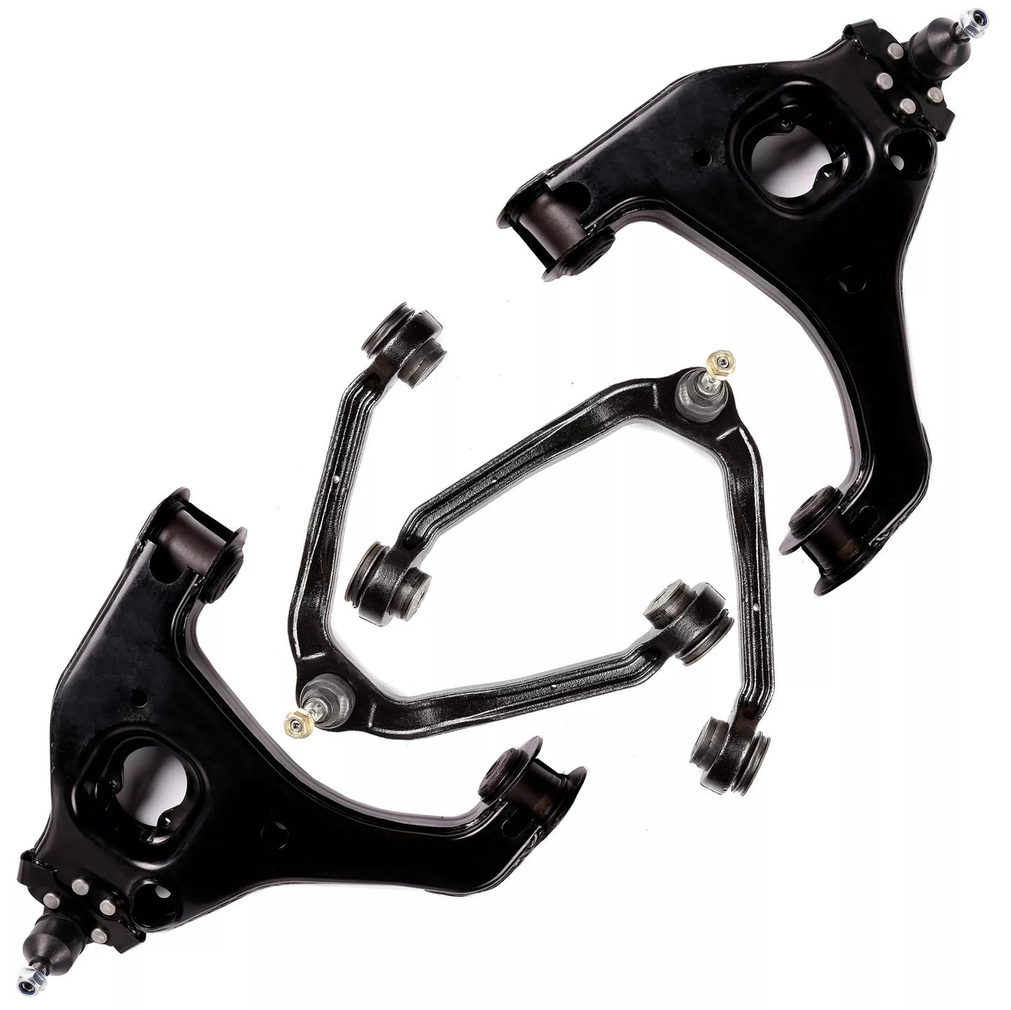4pc K620264 K620265 K80826 2WD Front Upper Lower Control Arms Kit for Chevy Silverado 1500 for GMC Sierra 1500 1999 2000 2001 2002 2003 2004 2005 2006