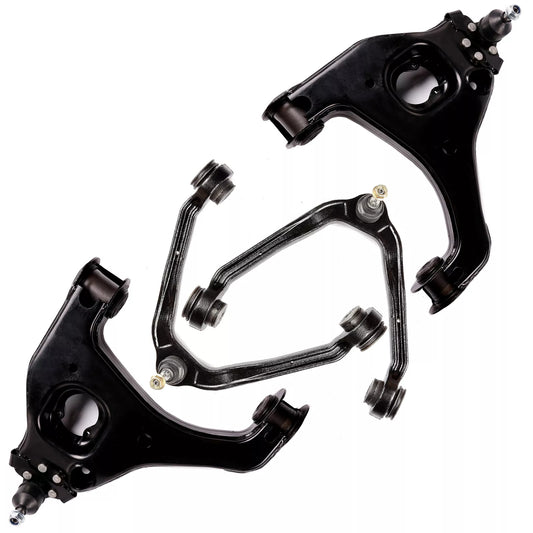 4pc K620264 K620265 K80826 2WD Front Upper Lower Control Arms Kit for Chevy Silverado 1500 for GMC Sierra 1500 1999 2000 2001 2002 2003 2004 2005 2006