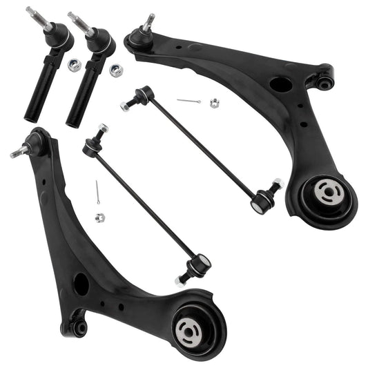 6pc MS251001 MS251002 K7258 ES800403 Front Lower Control Arm Ball Joint Tie Rod for Dodge Grand Caravan 2008 2009 2010 2011 2012 2013 2014 2015 2016 2017 2018 2019 for CHRYSLER TOWN COUNTRY