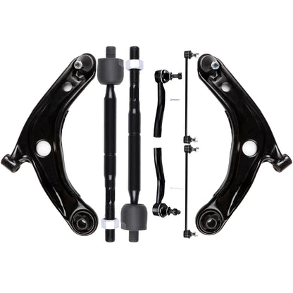 8pc K620572 K620573 K80879 ES800311 ES800312 EV800325 Front Lower Left Right Control Arm Tie Rod Suspension For TOYOTA YARIS 2007 2008 2009 2010 2011 2012