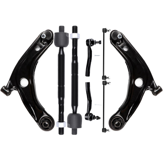 8pc K620572 K620573 K80879 ES800311 ES800312 EV800325 Front Lower Left Right Control Arm Tie Rod Suspension For TOYOTA YARIS 2007 2008 2009 2010 2011 2012