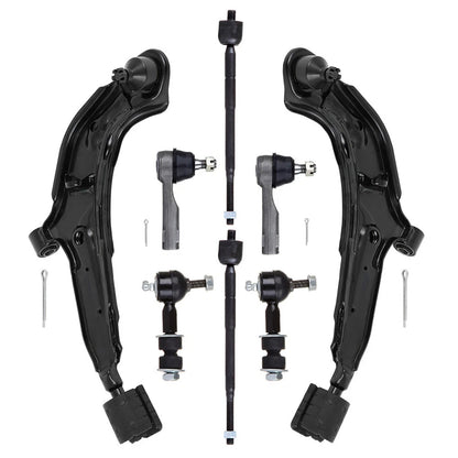 8pc K620348 K620349 ES2814 EV401 K9824 Front Lower Control Arms Sway Bars Tie Rod for Nissan Altima 1998 1999 2000 2001