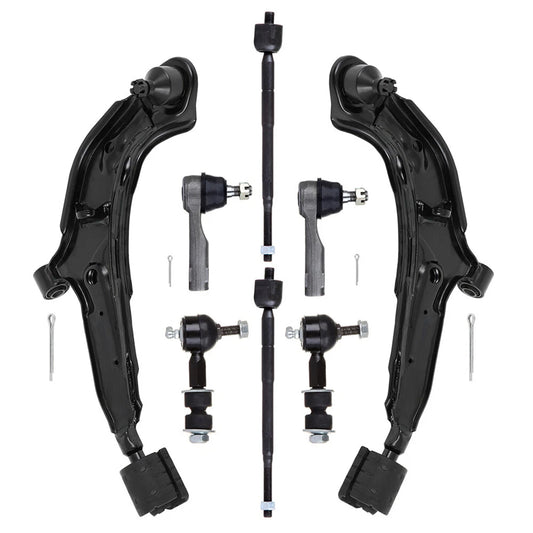 8pc K620348 K620349 ES2814 EV401 K9824 Front Lower Control Arms Sway Bars Tie Rod for Nissan Altima 1998 1999 2000 2001