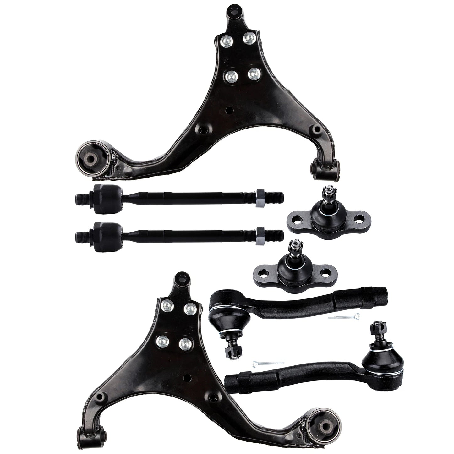8pc K641338 K641339 K500012 ES800056 ES800036 EV800095 Front Lower Control Arms Tie Rods Suspension Kit For Hyundai Tucson 2005 2006 2007 2008 2009 for Kia Sportage 2005 2006 - 2008 2009 2010