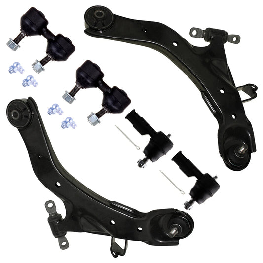 6pc K620327 K620328 K90358 ES3377 Front Lower Control Arm Tie Rod Sway Bar for Hyundai Elantra 2001 2002 2003 2004 2005 2006
