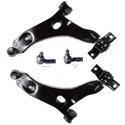 4pc K80405 K80406 ES3587 ES3588 Front Lower Control Arm Inner Outer Tie Rod End Kit For Ford Focus 2000 2001 2002 2003