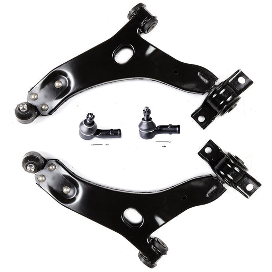 4pc K80405 K80406 ES3587 ES3588 Front Lower Control Arm Inner Outer Tie Rod End Kit For Ford Focus 2000 2001 2002 2003