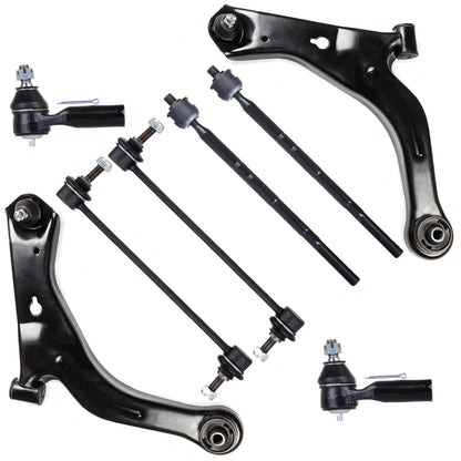 8pc K80397 K80398 ES3631 K80104 EV424 Front Lower Control Arm Ball Joint Tie Rod for Ford Escape for Mazda Tribute 2001 2002 2003 2004