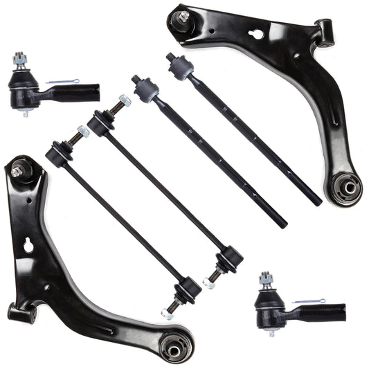 8pc K80397 K80398 ES3631 K80104 EV424 Front Lower Control Arm Ball Joint Tie Rod for Ford Escape for Mazda Tribute 2001 2002 2003 2004