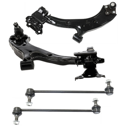 4pc K620500 K620501 K750297 Front Lower Control Arms with Ball Joints Sway Bar Links for Honda CR-V 2007 2008 2009 2010 2011