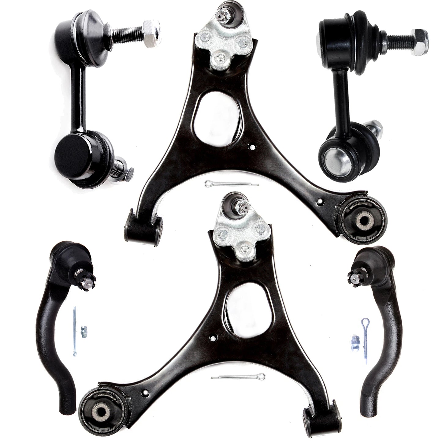 6pc K620382 K620383 ES800373 ES800374 K80768 K80769 Front Lower Control Arm Ball Joint Tie Rod End for Honda Civic for Acura CSX 2006 2007 2008 2009 2010 2011