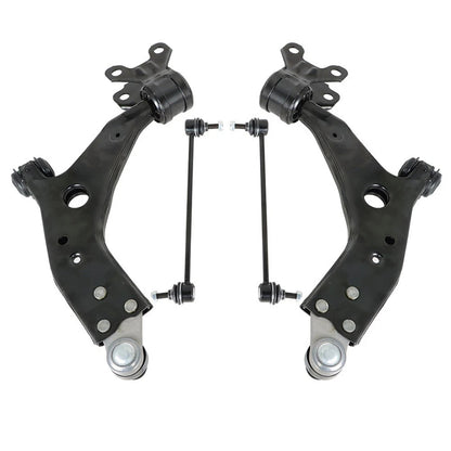 4pc 524-113 524-114 K750802 Front Lower Control Arms Ball Joints Sway Bar Links for Ford Escape 2014 2015 2016 2017 2018 2019
