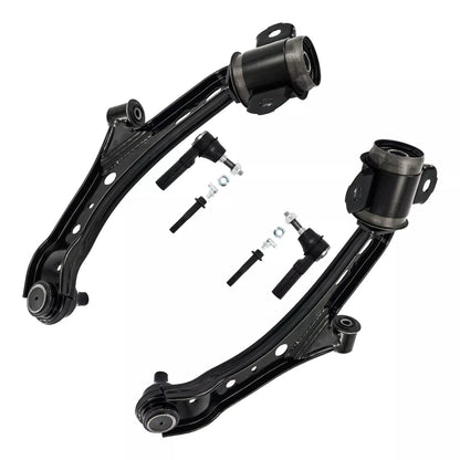 4pc K80726 K80727 ES80805 Front Lower Control Arm Ball Joint Outer Tie Rods For Ford Mustang 2005 2006 2007 2008 2009 2010