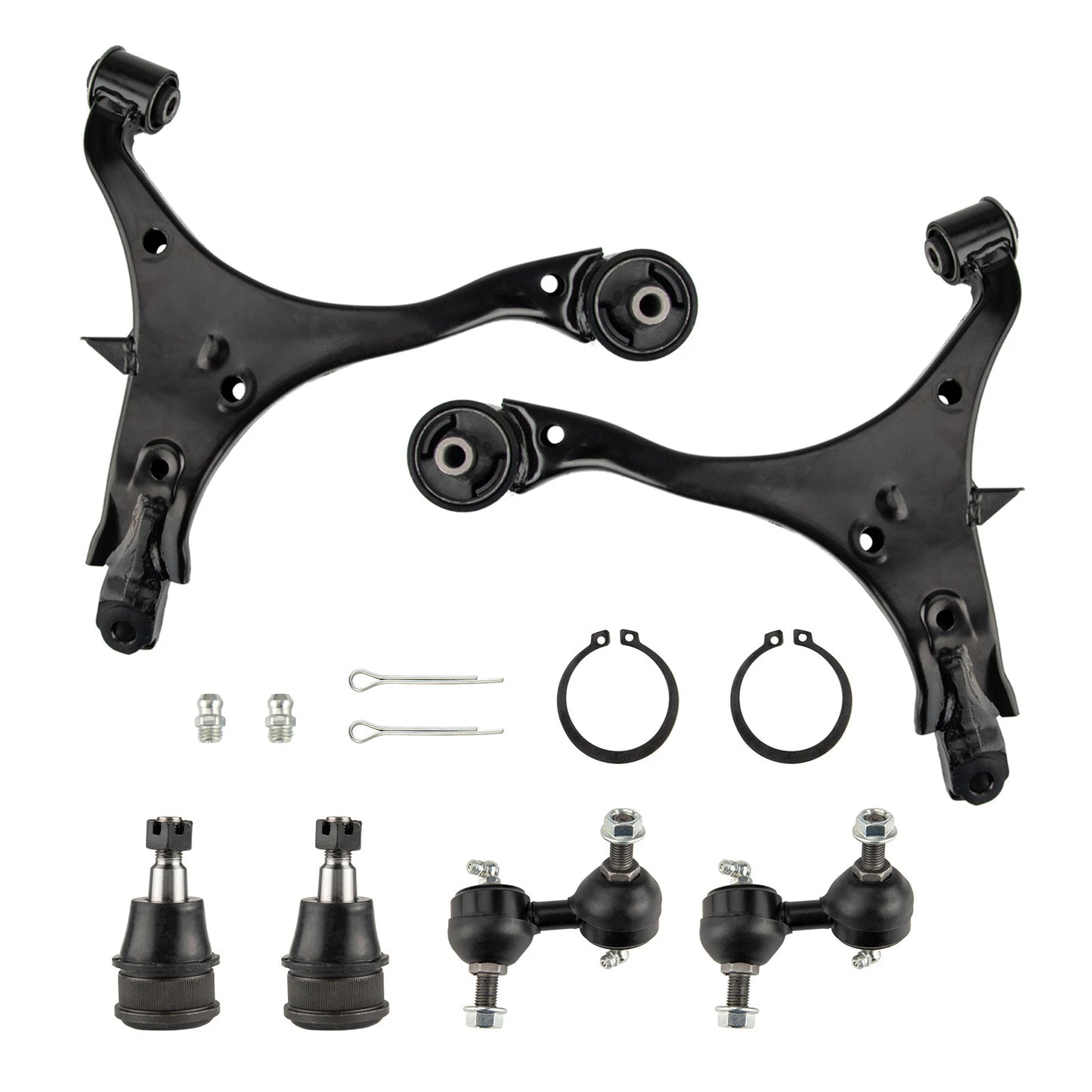 6pc K640399 K640400 K80223 K90454 K90455 Front Lower Control Arms Sway Bars Links for Honda CR-V 2002 2003 2004 2005 2006
