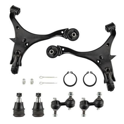 6pc K640399 K640400 K80223 K90454 K90455 Front Lower Control Arms Sway Bars Links for Honda CR-V 2002 2003 2004 2005 2006