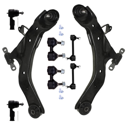 8pc K620327 K620328 K90358 ES3377 K90360 Front and Rear Suspension Lower control arm Kit for Hyundai Elantra 2001 2002 2003 2004 2005 2006