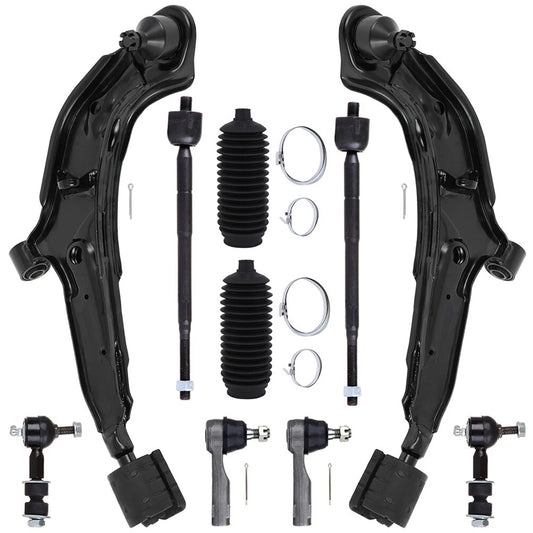 10pc K620348 K620349 ES2814 EV401 K9824 C-Clamp Front Lower Control Arm Ball Joint Tie Rod Sway Bar for Nissan Altima 1998 1999 2000 2001