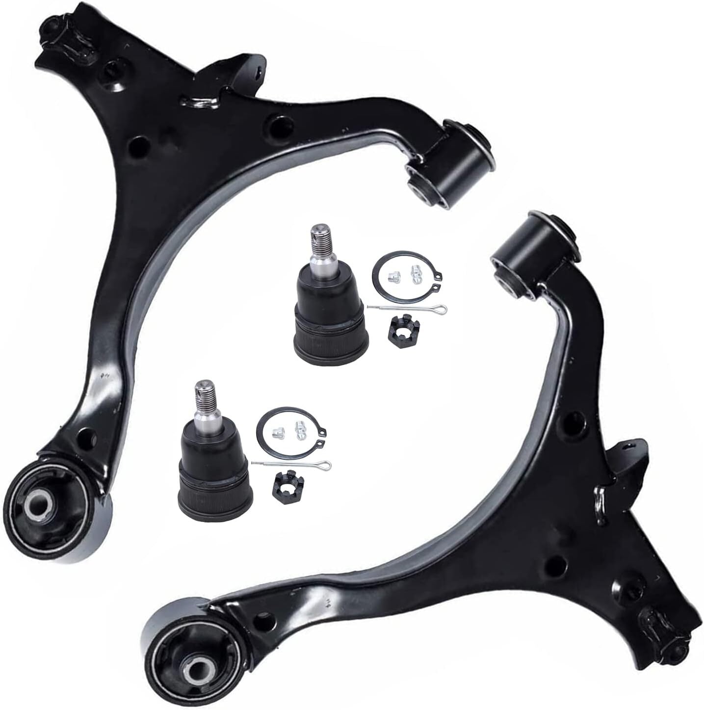 4pc K622173 K622174 K500004 Front Lower Control Arms with Ball Joints for Honda Element 2003 2004 2005 2006 2007 2008 2009 2010 2011