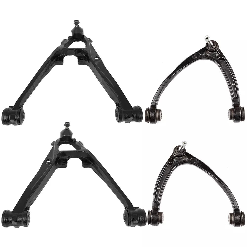 4pc K620888 K620889 K80669 K80670 Front Upper and Lower Control Arms for Chevy Silverado for GMC Sierra 1500 Yukon 2007 2008 2009 2010 2011 2012 2013 2014 2015