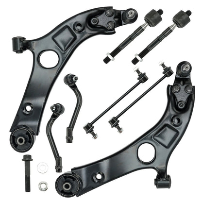 8pc K622825 K622826 K750658 EV800695 ES800717 ES800718 Front Lower Control Arms Sway Bar Links Tie Rod Ends for Kia Optima 2014-2015