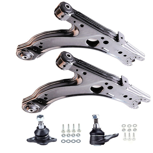 4pc K90355 K90357 K640176 Front Lower Control Arms Ball Joints for Volkswagen Jetta 1999-2005 for Golf 1999-2006 for Beetle 1998-2010