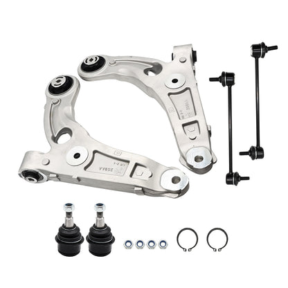 6pc K643179 K643180 K500287 K750741 AWD Front Lower Control Arms Ball Joints Sway Bars for Jeep Cherokee 2014 2015 2016 2017 2018