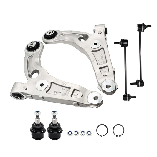 6pc K643179 K643180 K500287 K750741 AWD Front Lower Control Arms Ball Joints Sway Bars for Jeep Cherokee 2014 2015 2016 2017 2018