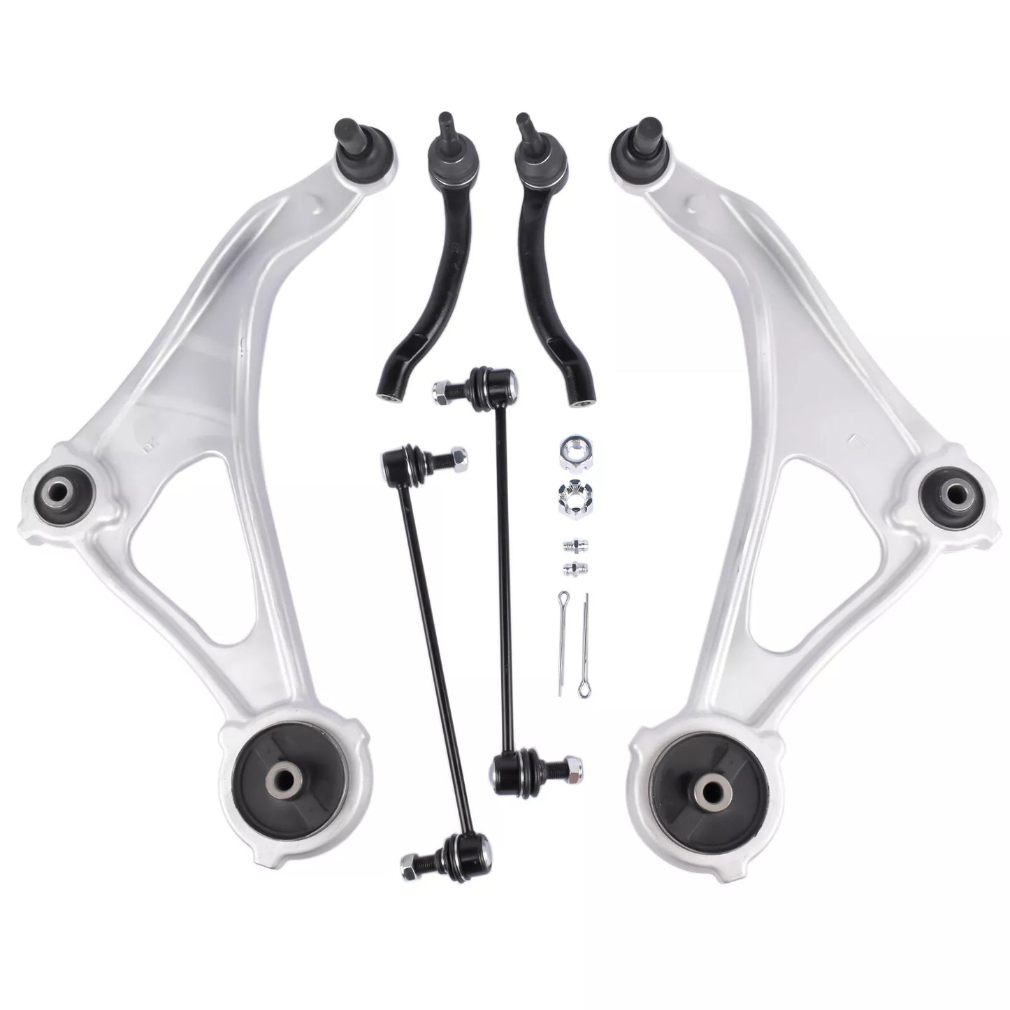 6pc K622838 K622839 K750094 K750095 ES801196 ES801197 Front Lower Control Arms Outer Tie Rods Sway Bars for Nissan Altima 2015 2016 2017 2018 for Nissan Maxima 2016-2022