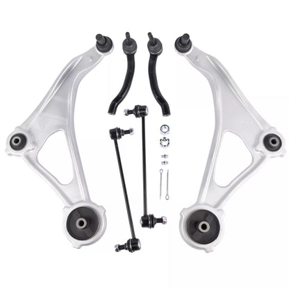 6pc K622838 K622839 K750094 K750095 ES801196 ES801197 Front Lower Control Arms Outer Tie Rods Sway Bars for Nissan Altima 2015 2016 2017 2018 for Nissan Maxima 2016-2022