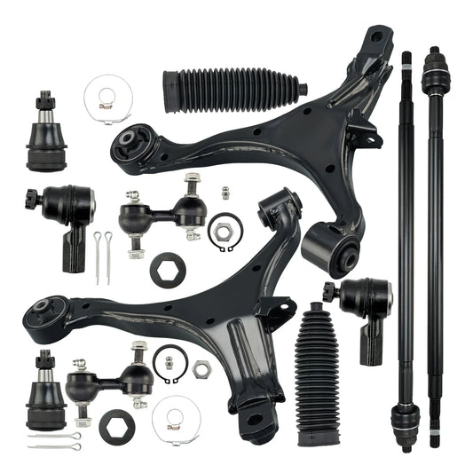 12pc K640399 K640400 K80223 K90454 K90455 ES3581 EV80383 2* Boots Front Lower Control Arm Sway Bar Tie Rod for Honda CR-V 2002 2003 2004 2005 2006