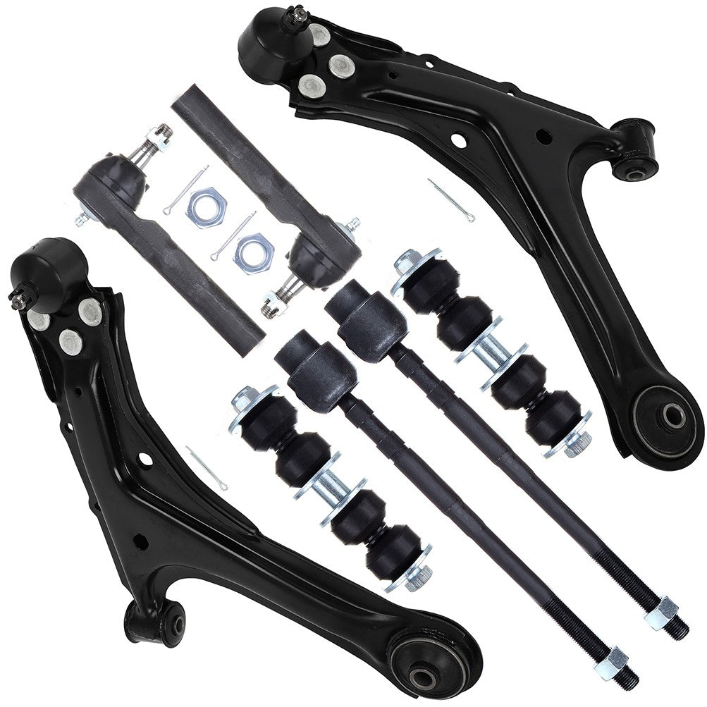 8pc K620271 K620272 ES3374 EV116 K6600 Front Lower Control Arm Ball Joint Tie Rod Kit for Chevy Cavalier 1995 1996 1997 1998 1999 2000 2001 2002 2003 2004 2005 for Pontiac Sunfire 1995-2005