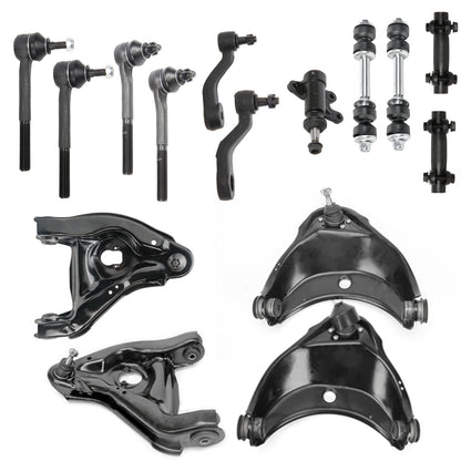 15pc K620299 K620298 K620160 K620161 ES2837 ES2836 ES2004 K6447 K6335 K6722 K5252 2WD Front Upper Lower Control Arms Kit for GMC for Chevrolet C1500 1993-1999