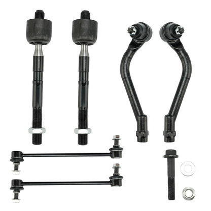8pc K622825 K622826 K750658 EV800695 ES800717 ES800718 Front Lower Control Arms Sway Bar Links Tie Rod Ends for Kia Optima 2014-2015