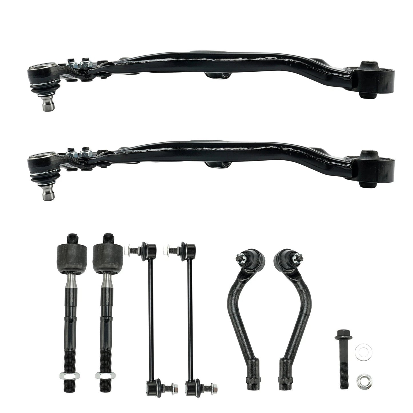 8pc K622825 K622826 K750658 EV800695 ES800717 ES800718 Front Lower Control Arms Sway Bar Links Tie Rod Ends for Kia Optima 2014-2015