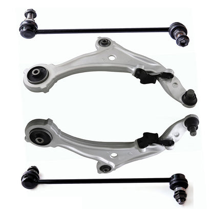 4pc K622157 K622158 K750094 K750095 Front Lower Control Arms with Ball Joints Sway Bars Kit for Nissan Murano 2009-2014