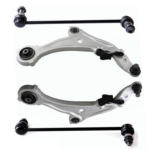 4pc K622157 K622158 K750094 K750095 Front Lower Control Arms with Ball Joints Sway Bars Kit for Nissan Murano 2009-2014