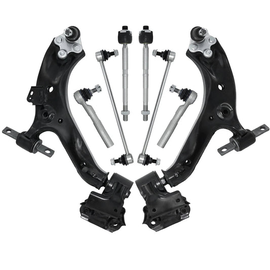 8pc K622931 K622930 K750297 ES801156 ES801157 EV800937 Front Lower Control Arms Tie Rods Sway Bars Kit for Honda CR-V 2012-2014