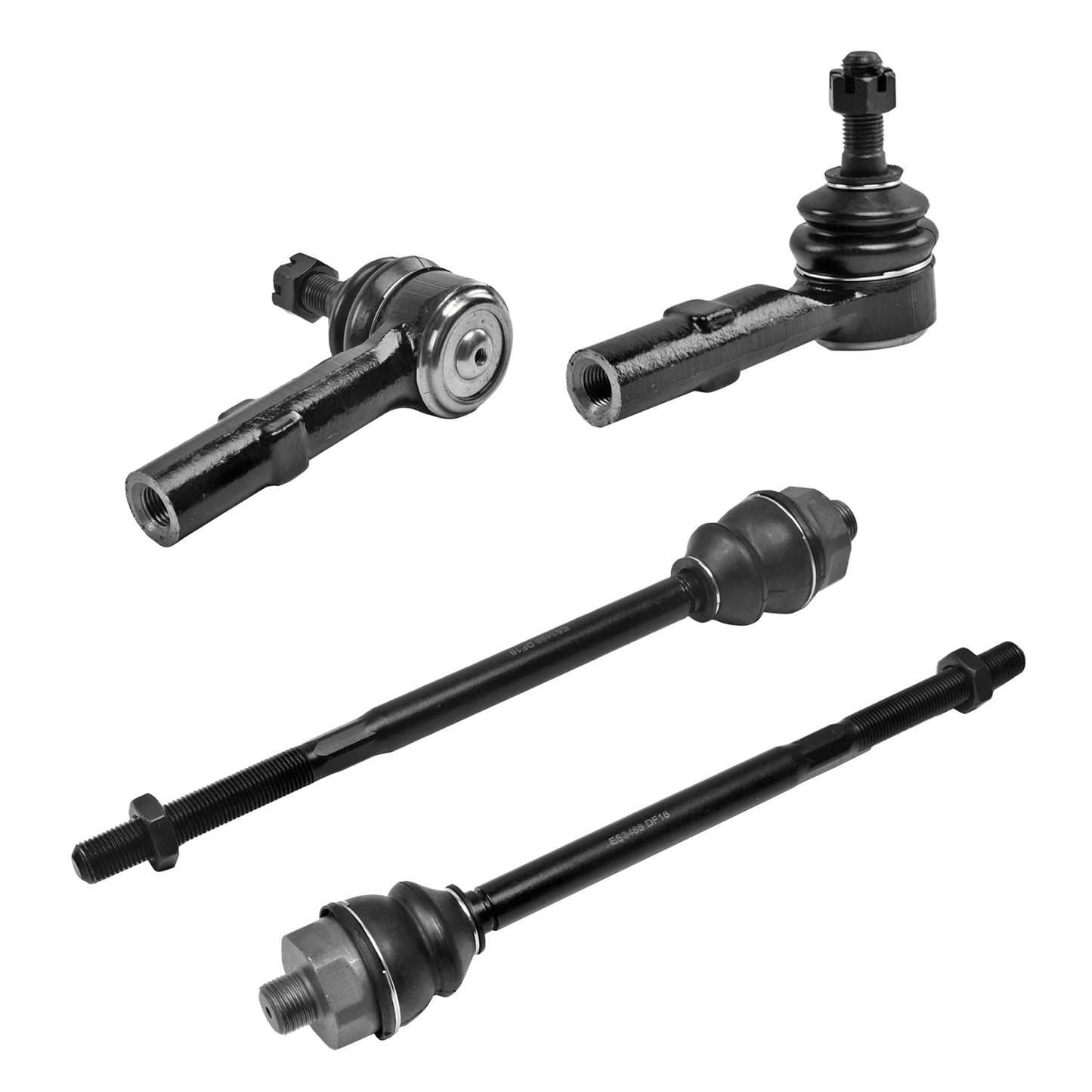 4pc ES3609 ES3488 For Chevy Silverado for GMC Sierra Yukon 2500 3500 HD H2 Front Inner Outer Tie Rods