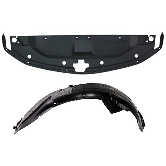 2pc Inner Fender Liner Compatible with Kia Niro 2017-2019 KI1248161 KI1249161 Front Passenger and Driver