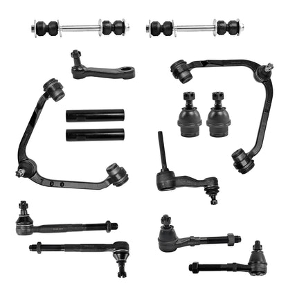 14pc K8726 K8728 K8695 K8772 ES3368 K8700 K8739 ES3364 ES3365 ES3366 ES3367 Front Upper Control Arm Sway Bar Tie Rod for F-150 1997-2003