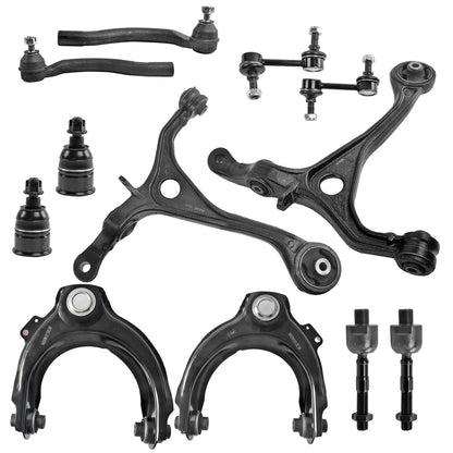 12pc K620616 K620617 K640289 K640290 K80228 EV80210 ES80288 ES80287 K90456 K90457 Lower Upper Control Arm Tie Rod Suspension Kit 2003-2007 for Honda Accord 2003-2007