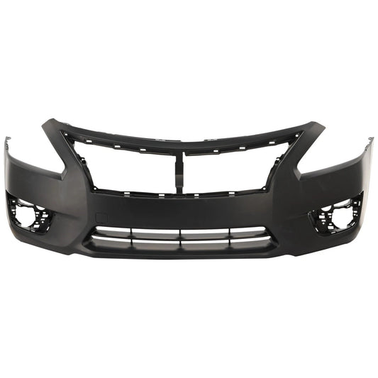 Primed Front Bumper Cover 620223TA0H NI1000285 Replacement For Nissan Altima Sedan 2013 2014 2015 with Fog Light Holes Primed