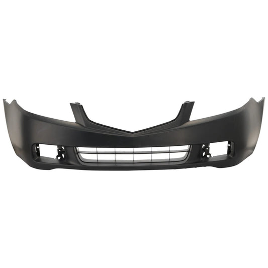 Primed Front Bumper Cover Fascia 04711SECA90ZZ AC1000145 Replacement For Acura TSX 2004 2005 Primed With Fog Light Holes