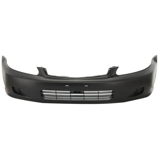 Primed Bumper Cover 04711S01A01ZZ HO1000184 Replacement For Honda Civic 1999 2000 Front Sedan With License Plate Provision Primed