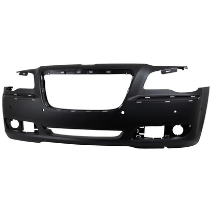 Primed Primed Bumper Cover 68127939AE CH1000A01 Replacement For Chrysler 300 2011 2012 2013 2014 with Parking Aid Sensor Holes Front